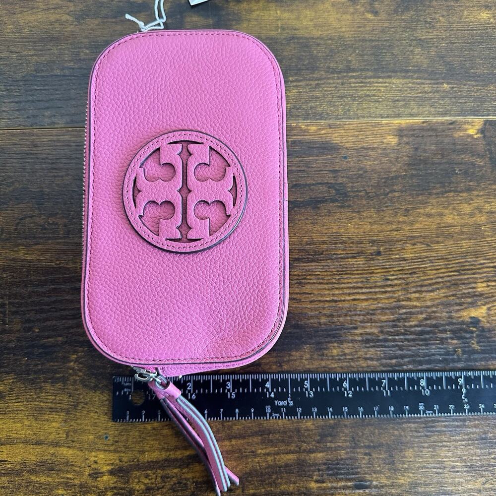 Tory Burch Pink Love Pebble Leather Mini Miller Crossbody Bag Clutch 145667 NWT - Picture 16 of 16
